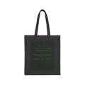 Canvas Tote Bag — Minimalist Green Typographic Grid "Antisocial Socially Distant Made Me Weird"
