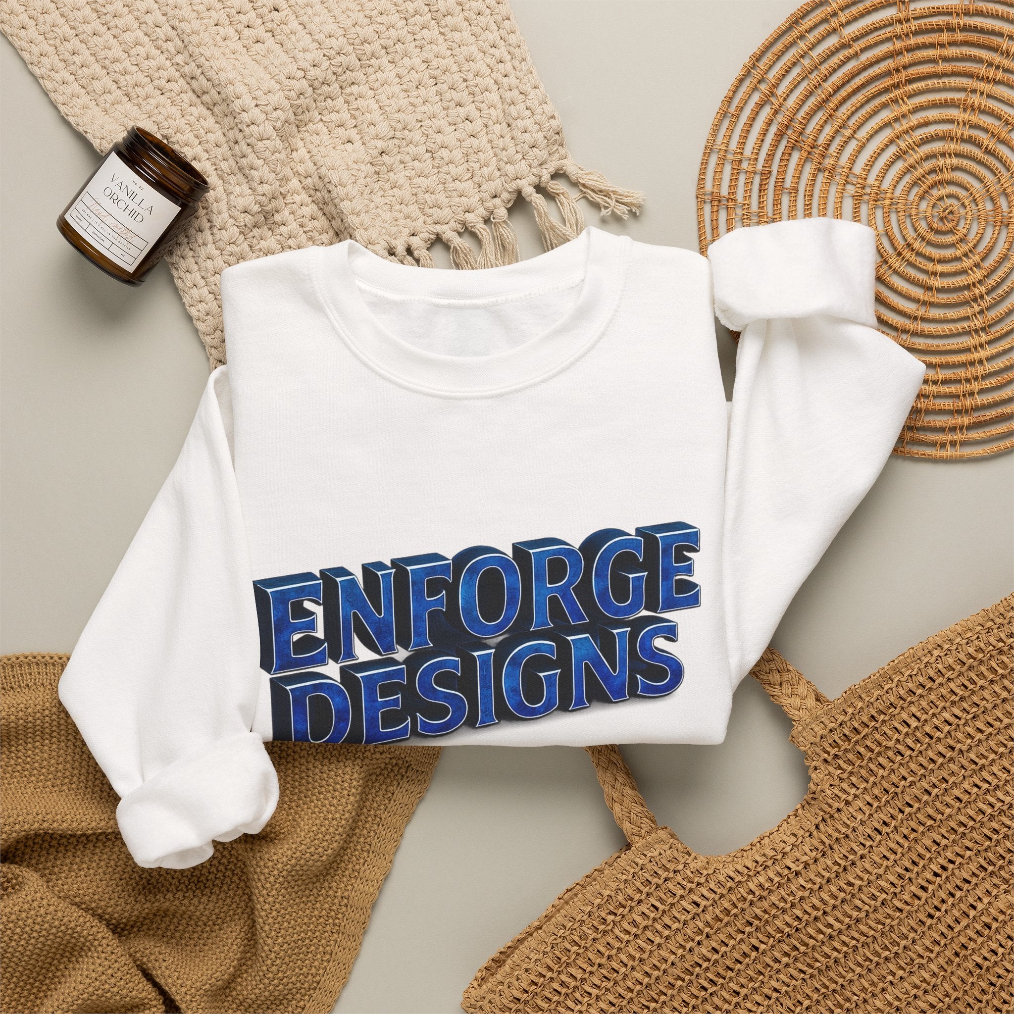 Enforge Designs Blue Neon Logo Sweatshirt