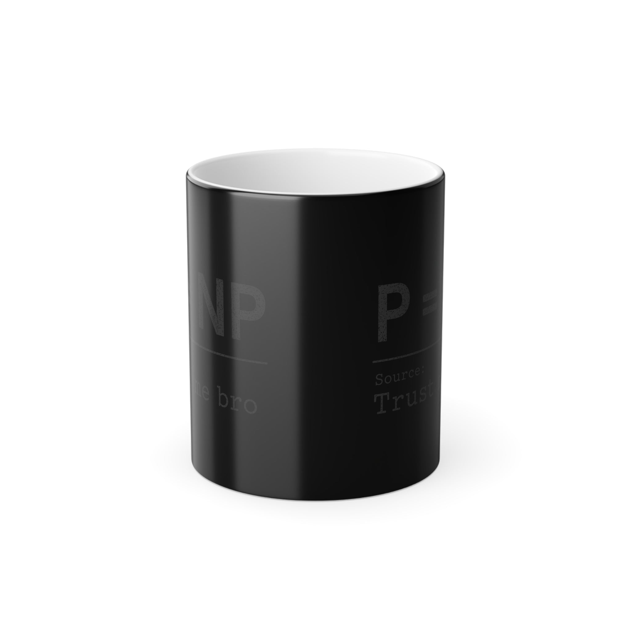 Color-Changing Mug – Funny Probability 'P = NP' Design, 11 oz