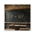 Sticker — P = NP Chalkboard Math Humor Kiss-Cut Sticker