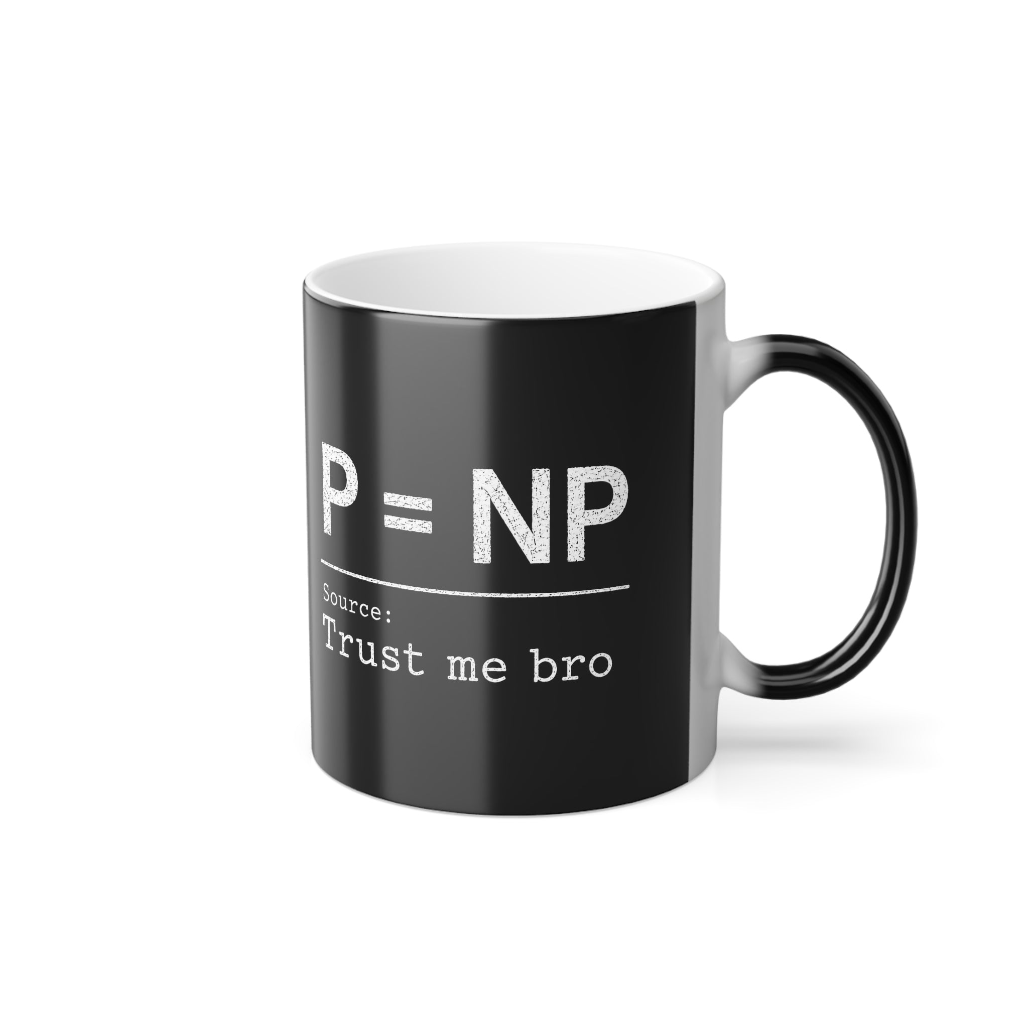 Color-Changing Mug – Funny Probability 'P = NP' Design, 11 oz
