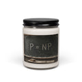 P = NP Chalkboard Soy Candle — 9oz Geeky Math Scented Candle for Coders & Students