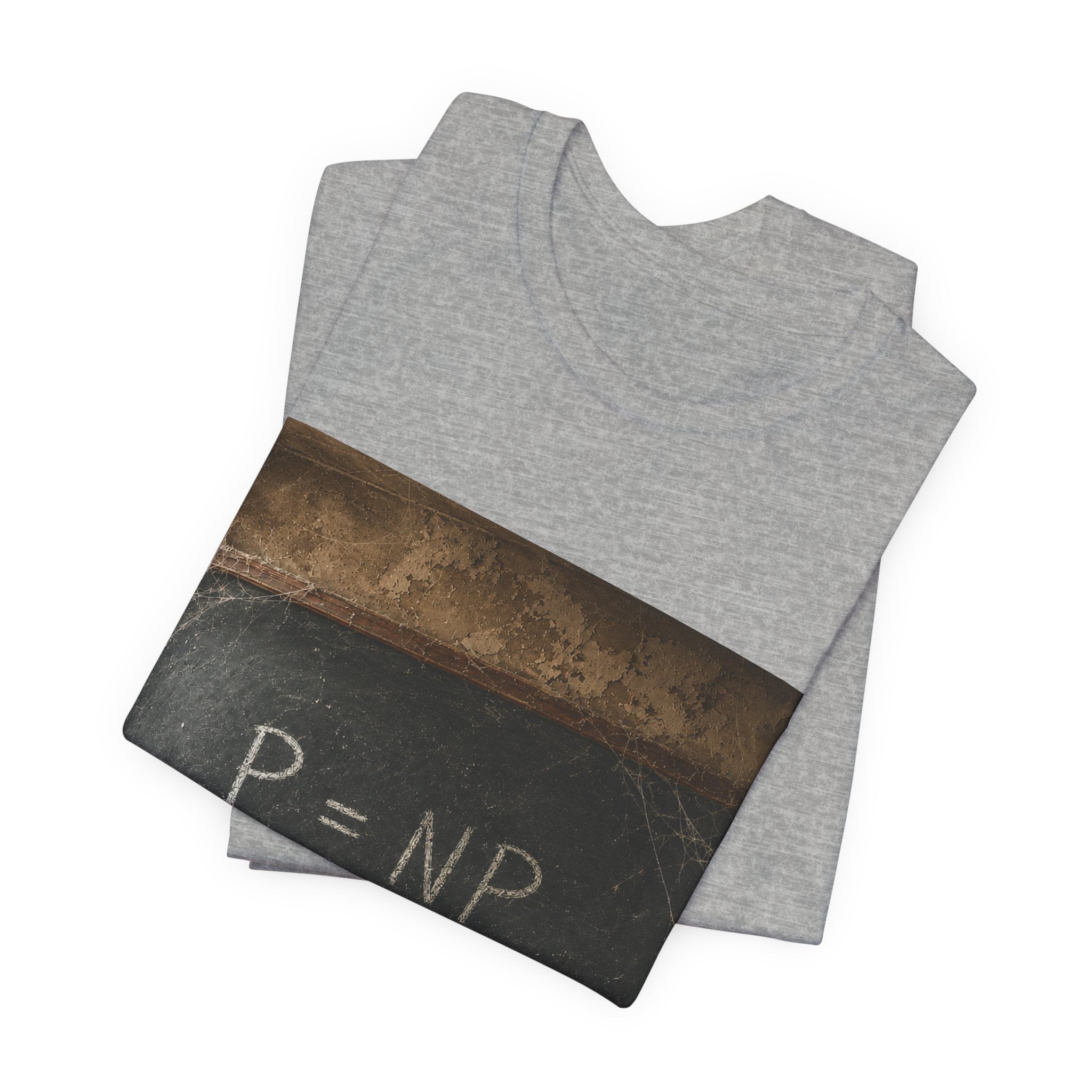 P = NP Chalkboard T-Shirt — Math Puzzle Vintage Classroom Tee