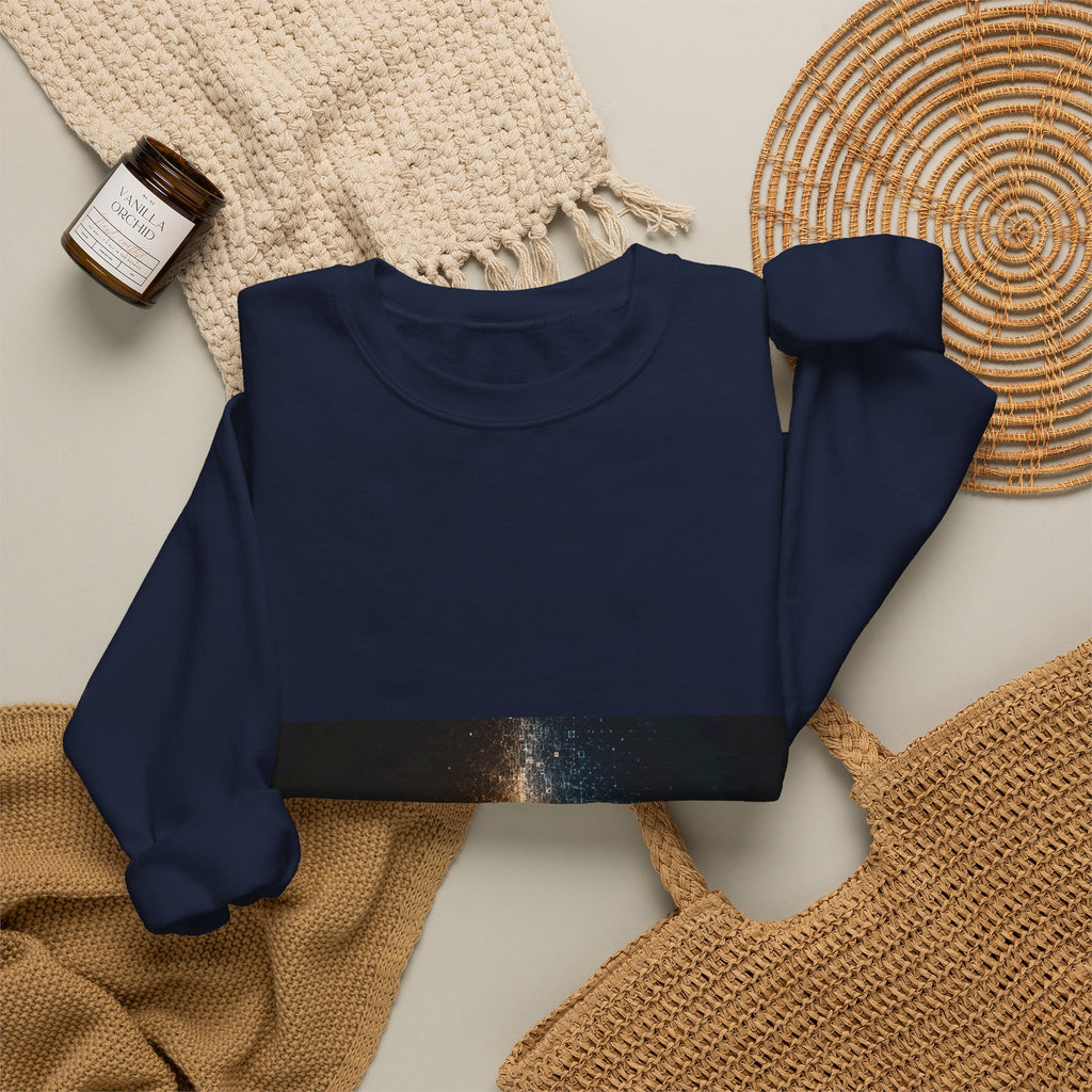 Crewneck Sweatshirt — 'Creation Touch' Sci‑Fi Hands Graphic