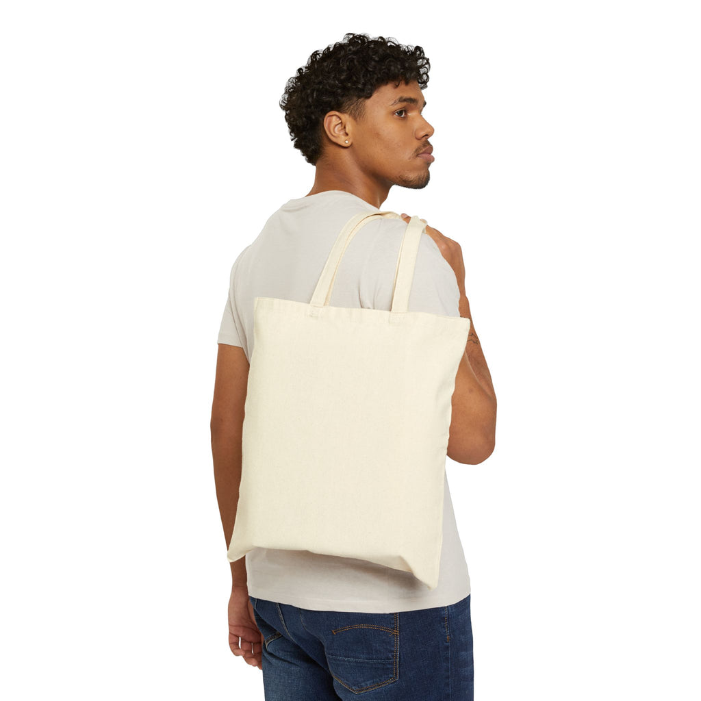 Canvas Tote Bag - 'Creation Touch' Earth & Hand Graphic Eco-Friendly Shopper