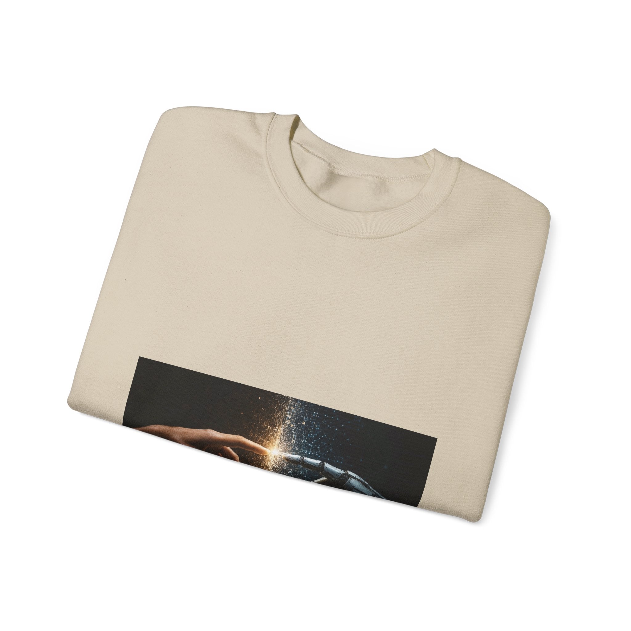 Crewneck Sweatshirt — 'Creation Touch' Sci‑Fi Hands Graphic