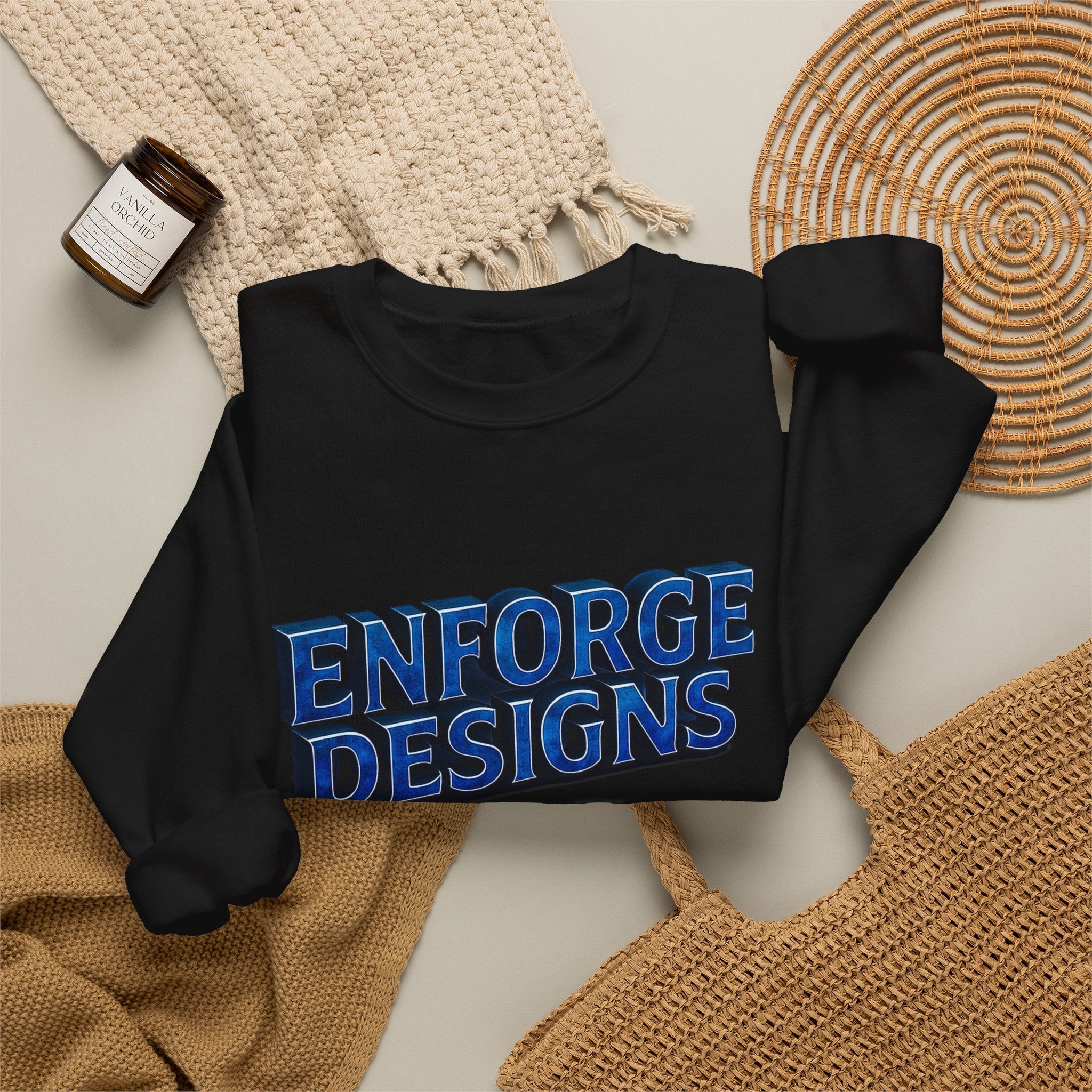 Enforge Designs Blue Neon Logo Sweatshirt