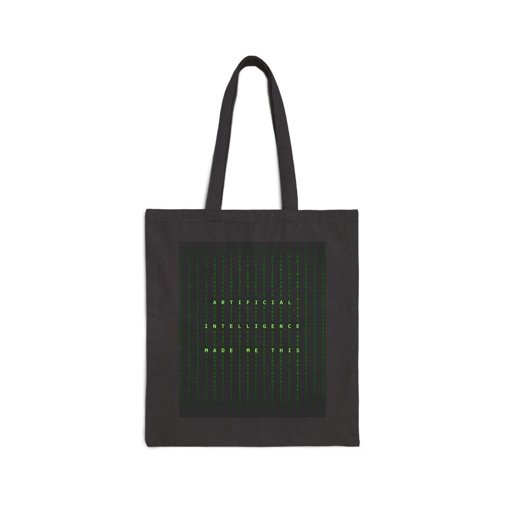 Canvas Tote Bag — Minimalist Green Typographic Grid "Antisocial Socially Distant Made Me Weird"