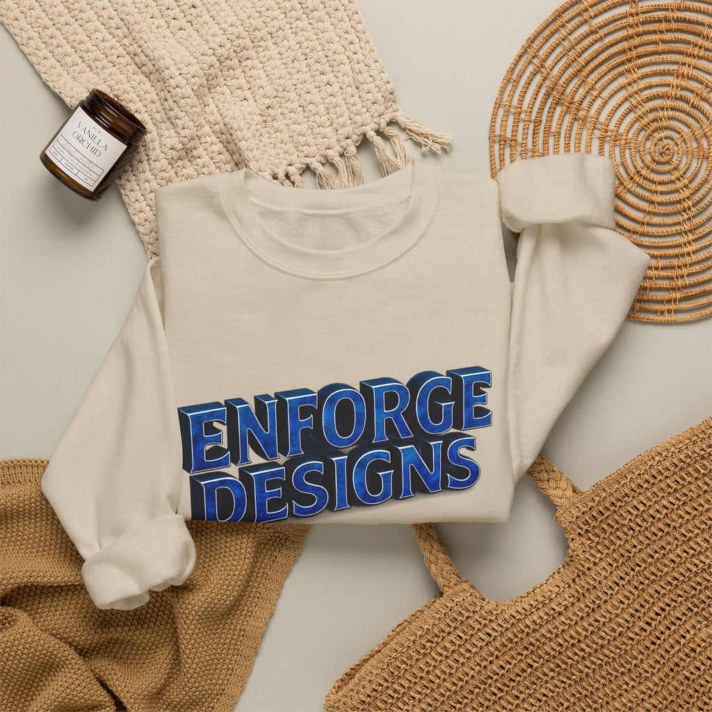 Enforge Designs Blue Neon Logo Sweatshirt