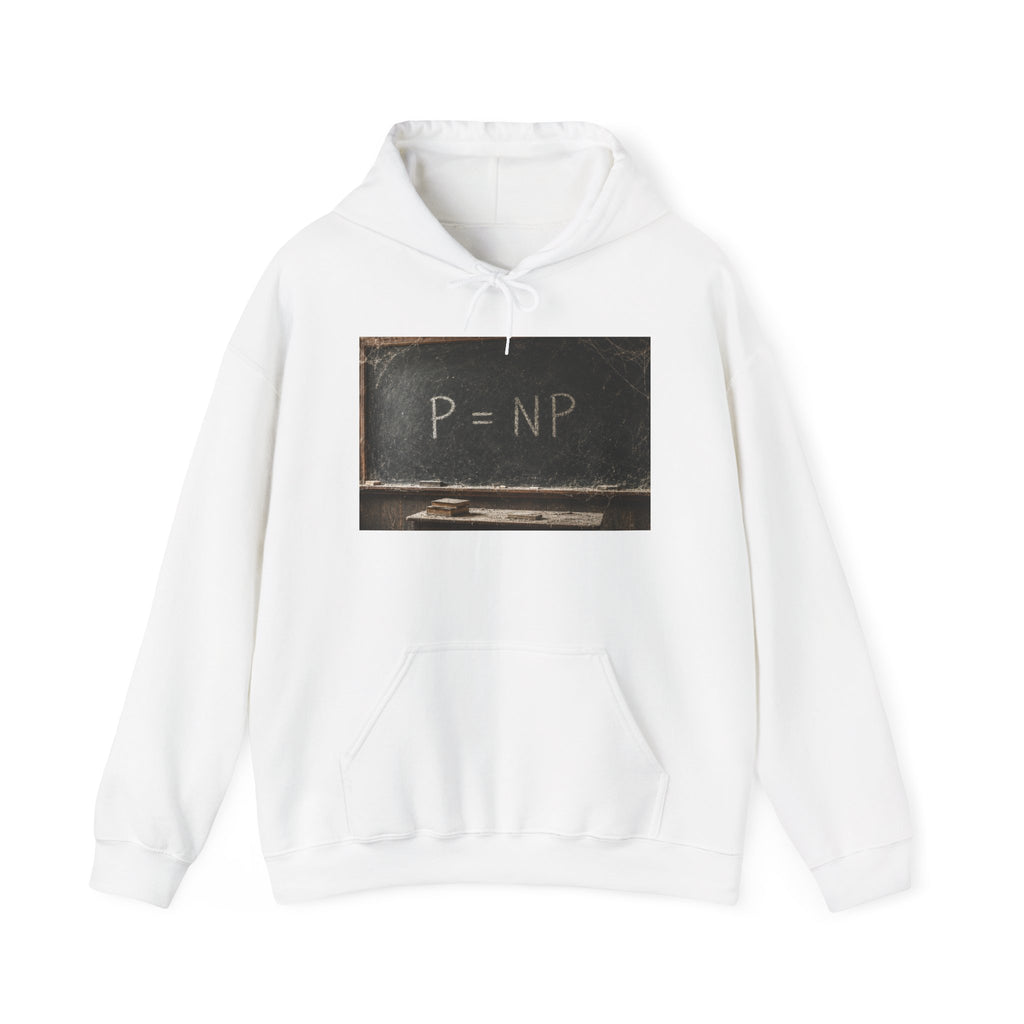 P = NP Hoodie — Vintage Chalkboard Math Puzzle Sweatshirt