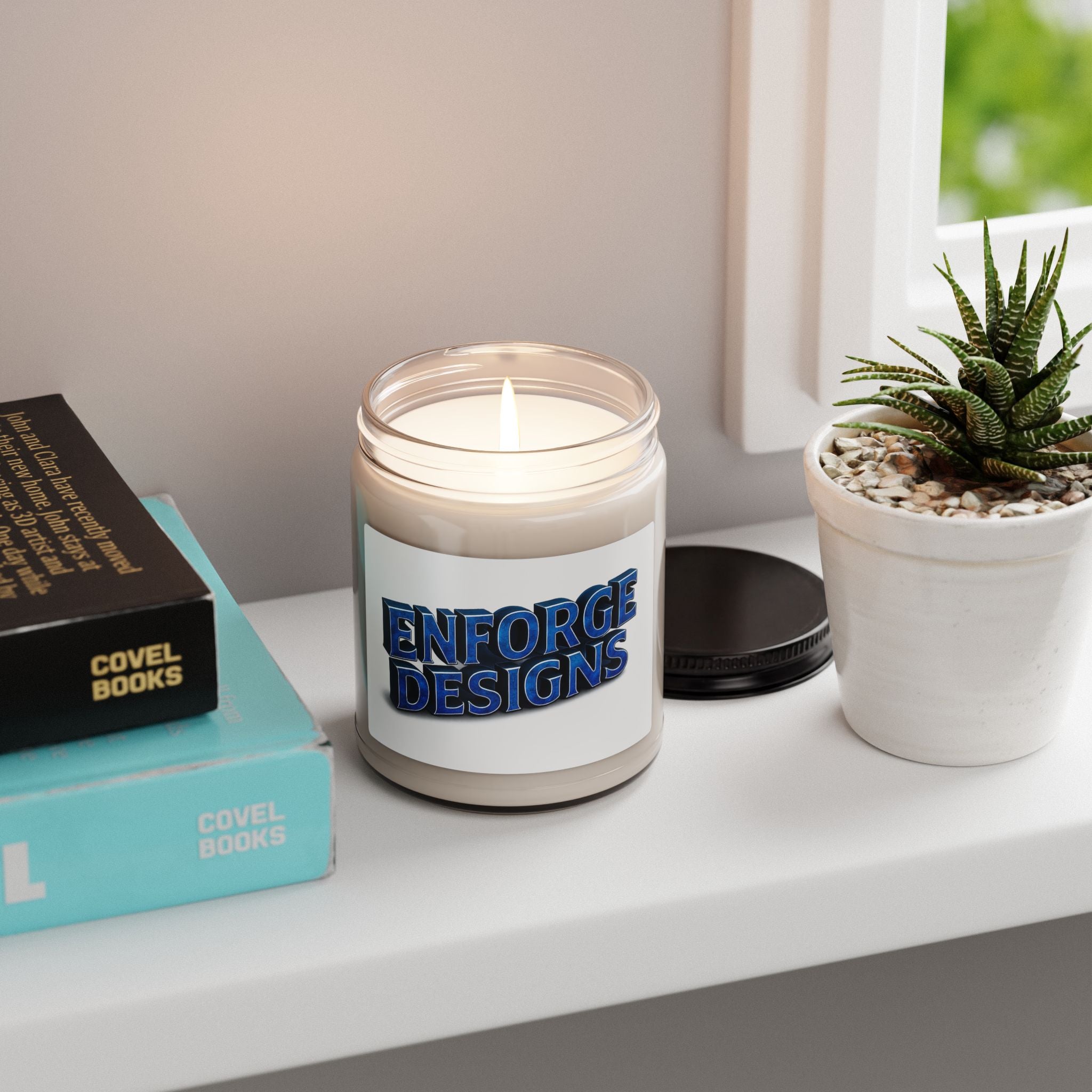 Soy Candle — 'ENFORGE DESIGNS' Branded 9oz Scented Jar
