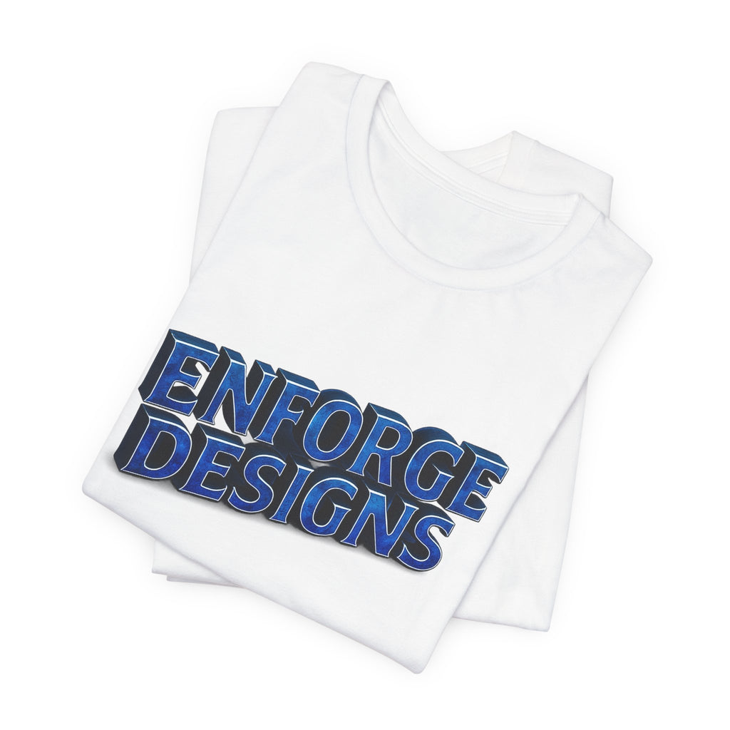Enforge Designs Blue Neon Logo Tee