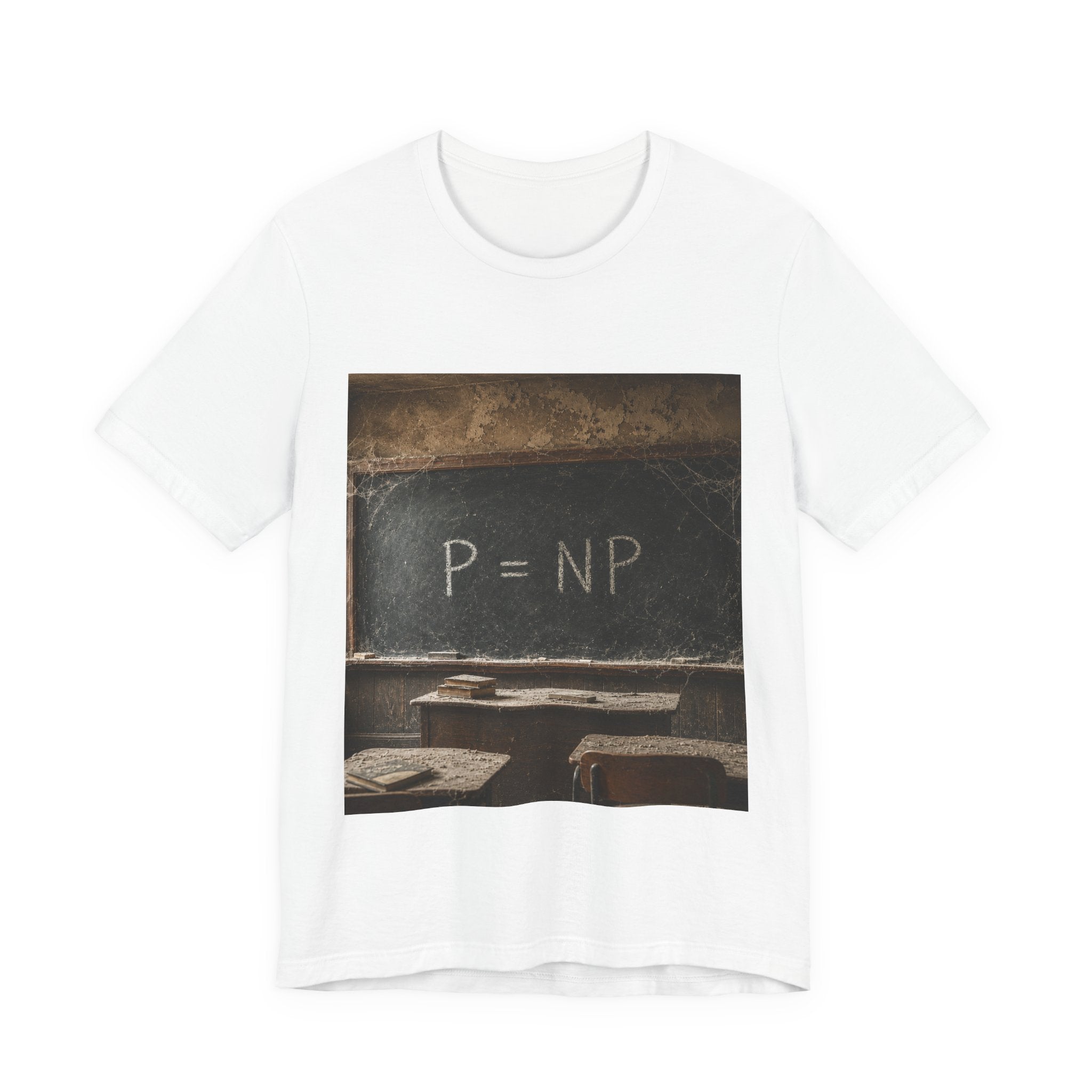 P = NP Chalkboard T-Shirt — Math Puzzle Vintage Classroom Tee