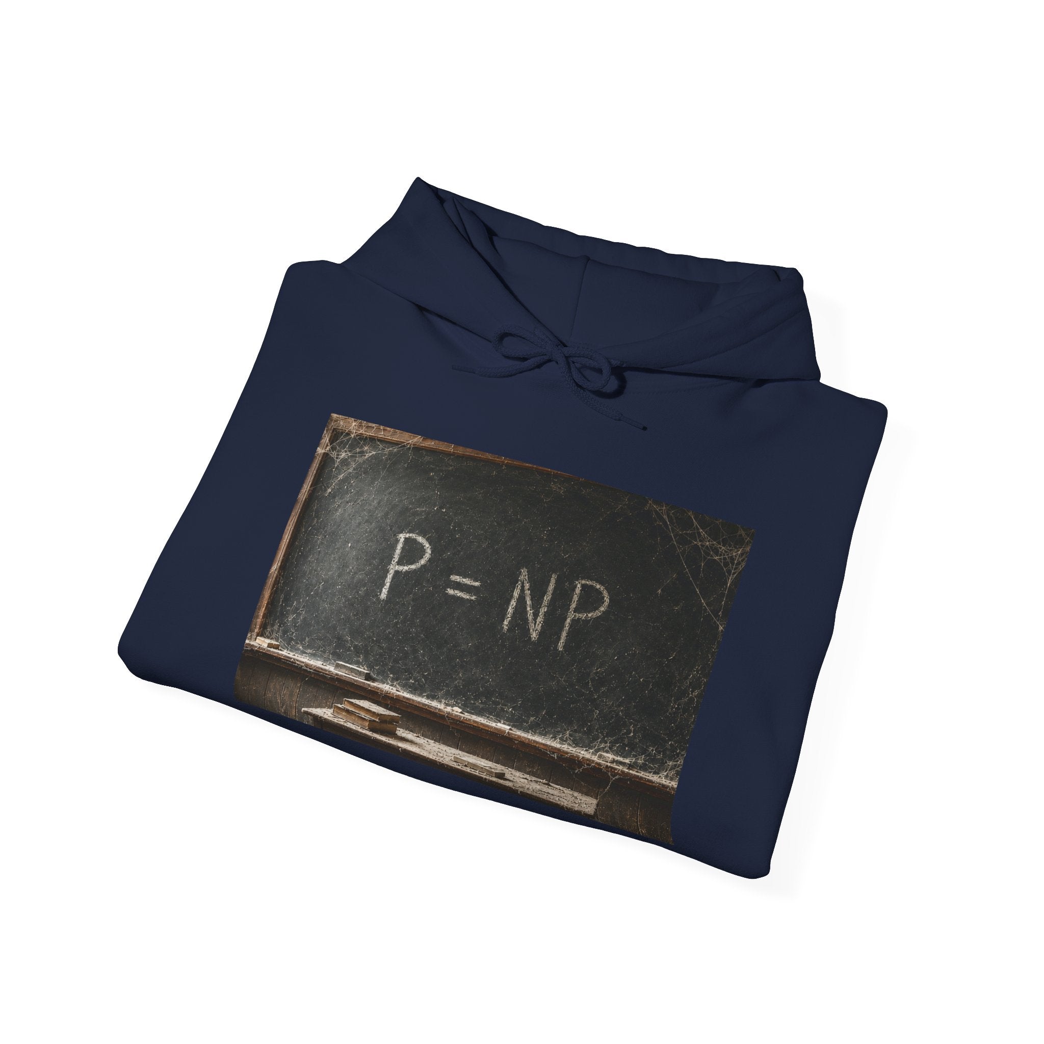 P = NP Hoodie — Math Nerd Chalkboard Pullover for Programmers & Students