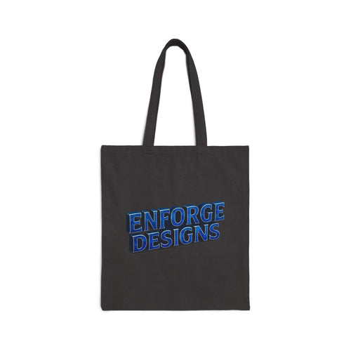 Canvas Tote Bag — Minimal Neon 'ENFORGE DESIGN' Square Print