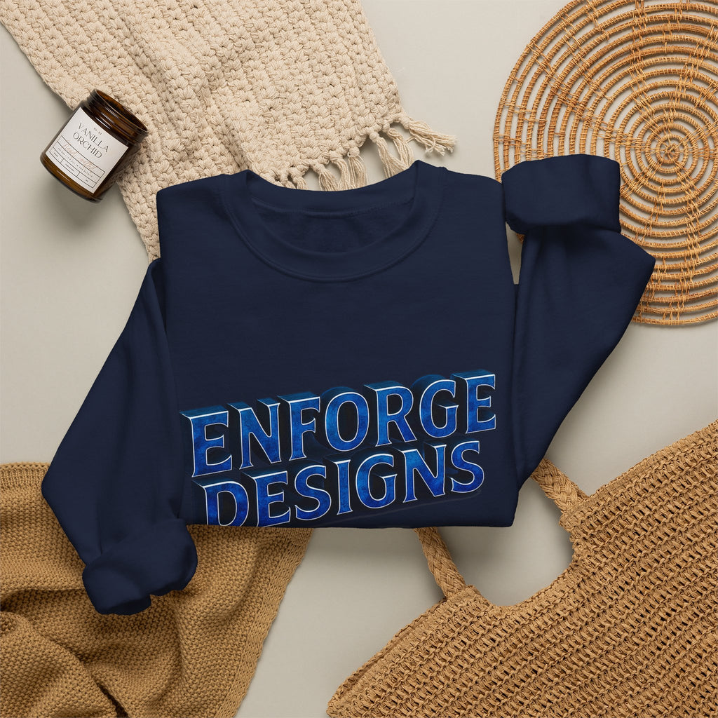 Enforge Designs Blue Neon Logo Sweatshirt