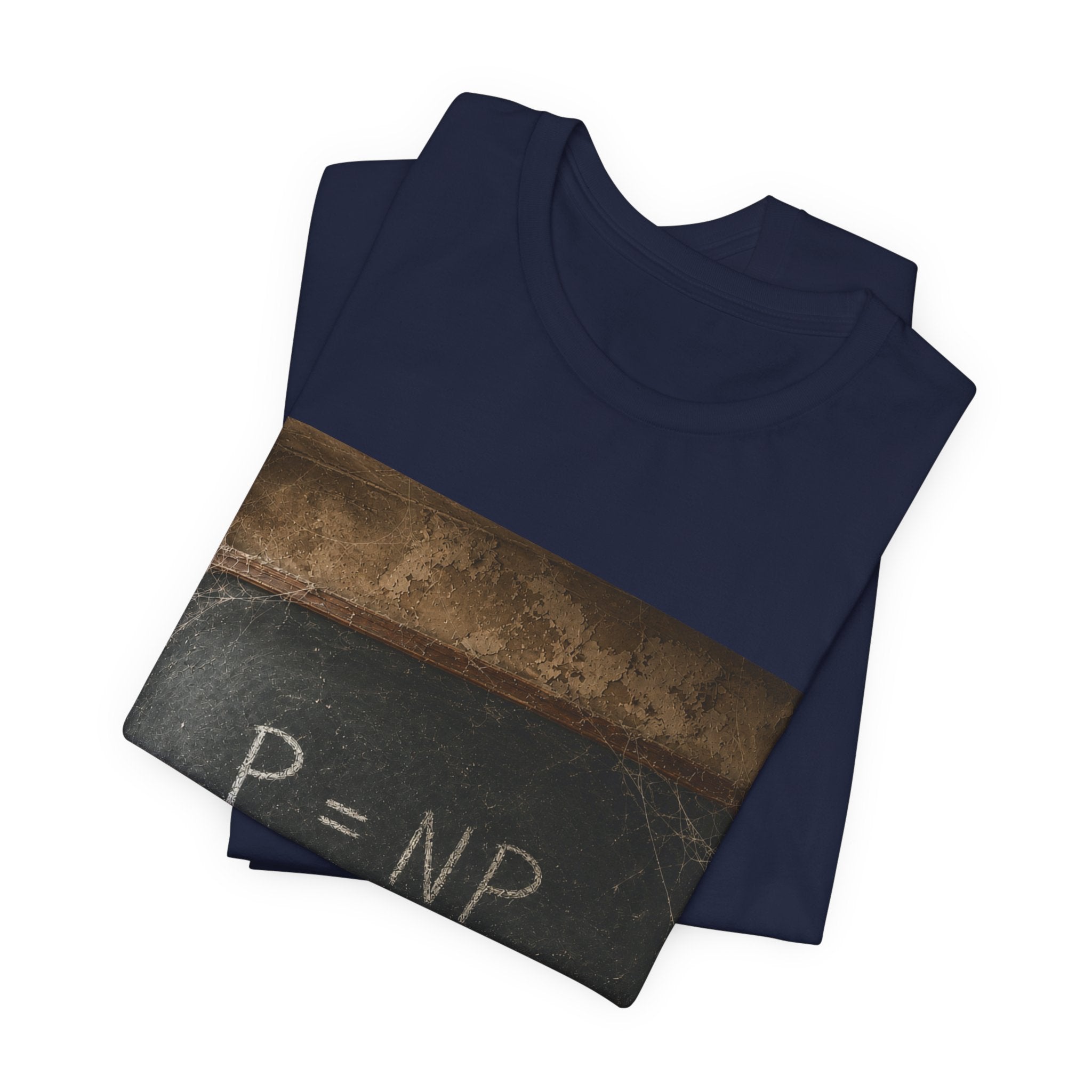 P = NP Chalkboard T-Shirt — Math Puzzle Vintage Classroom Tee