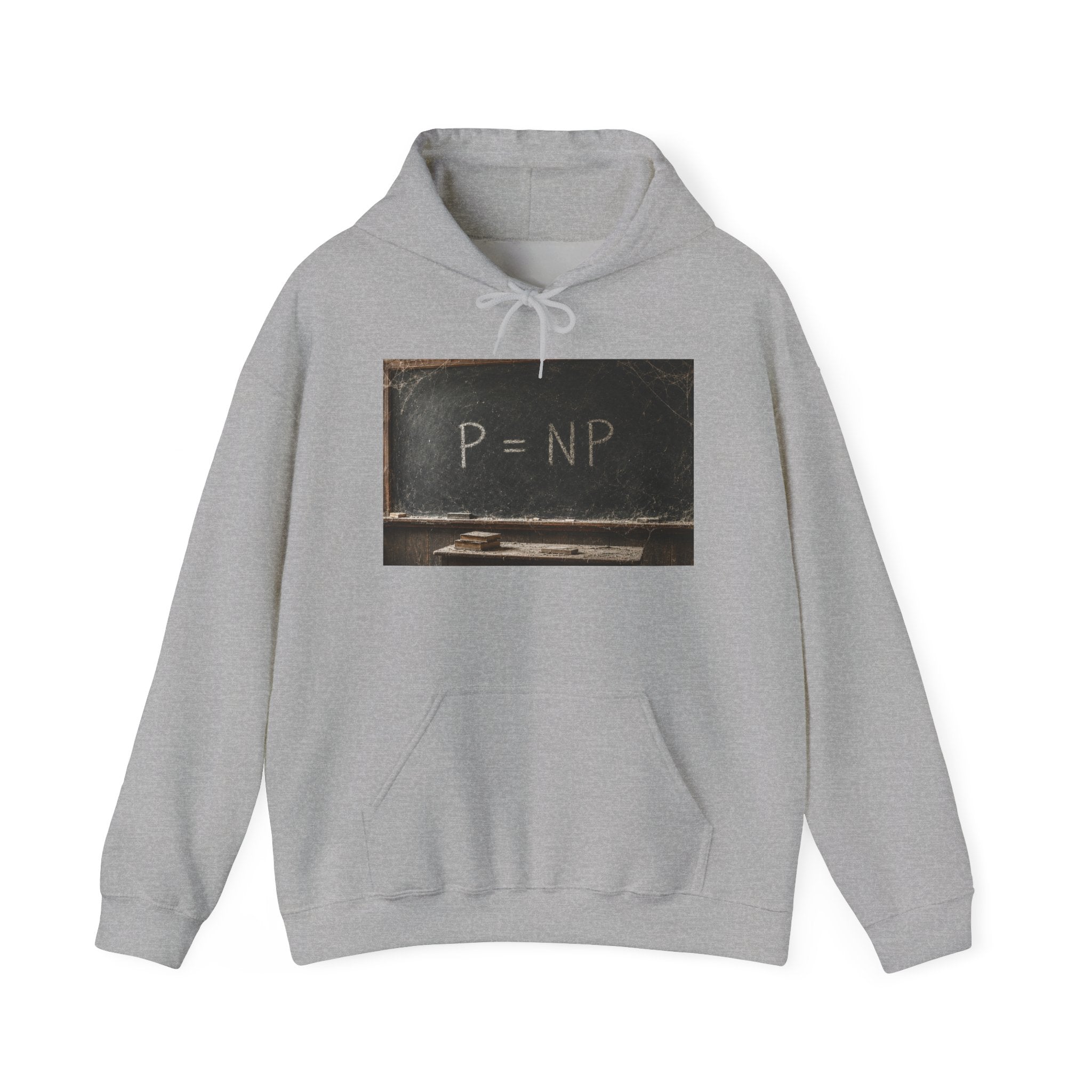 P = NP Hoodie — Math Nerd Chalkboard Pullover for Programmers & Students