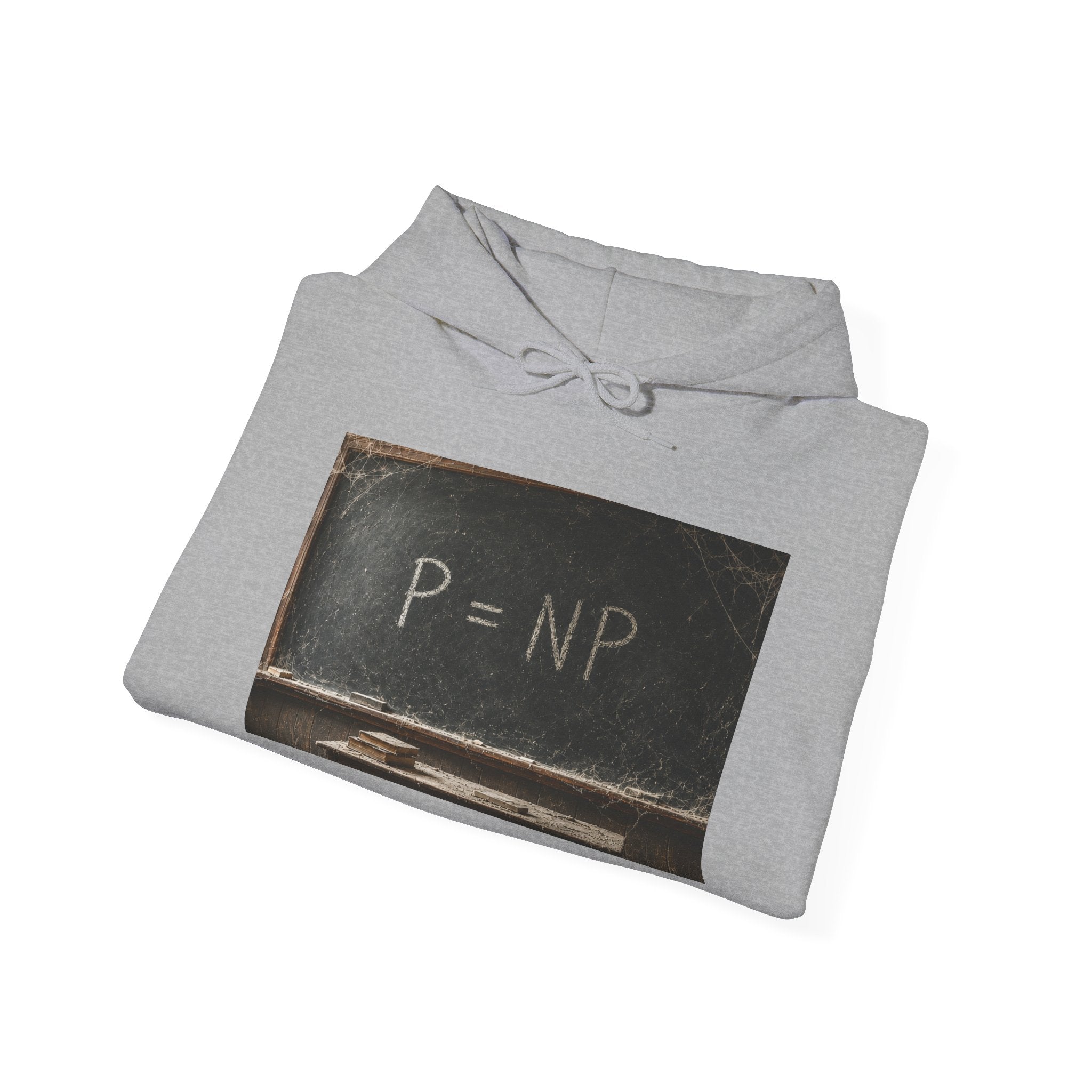P = NP Hoodie — Math Nerd Chalkboard Pullover for Programmers & Students