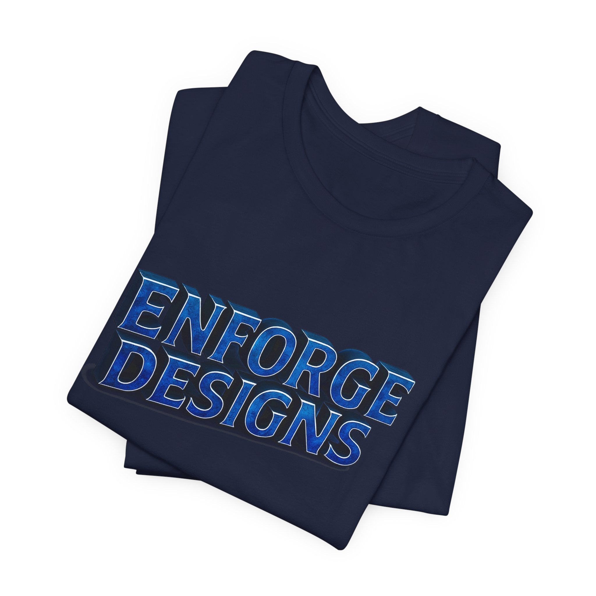 Enforge Designs Blue Neon Logo Tee